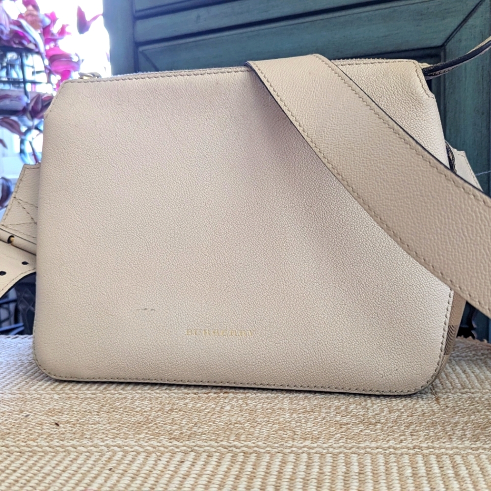Burberry " Helmsley" haymarket crossbody bag